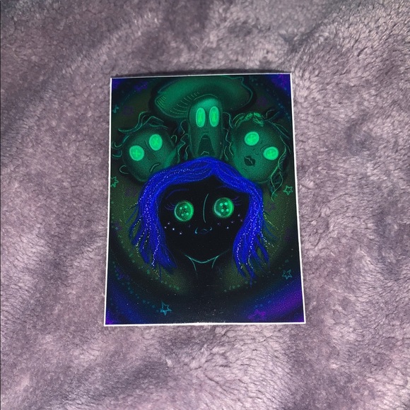 Gothic Coraline Ghost Children Stickers - Picture 3 of 3